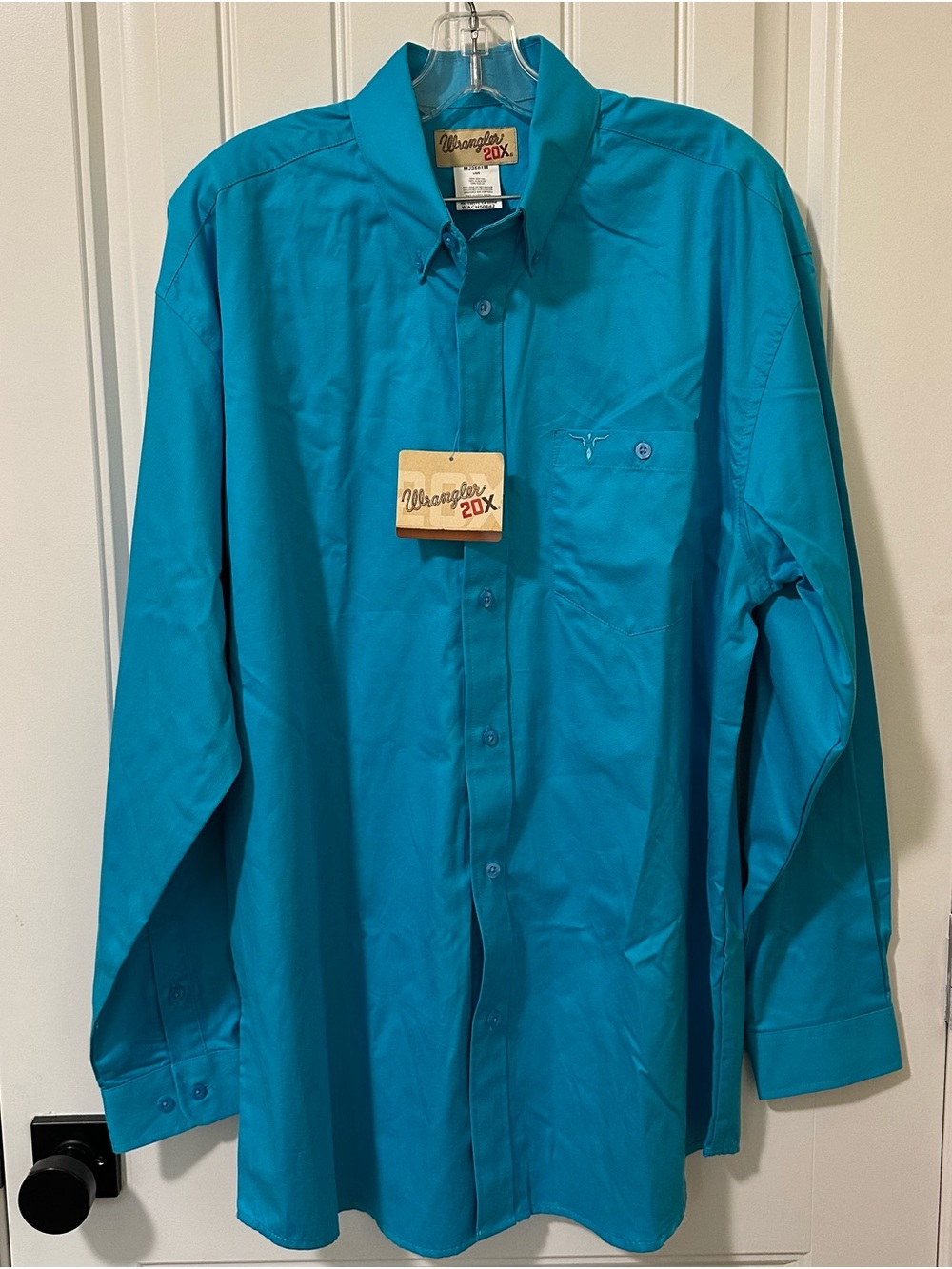 Wrangler 20X Teal Button-Up Shirt Men’s Large NWT